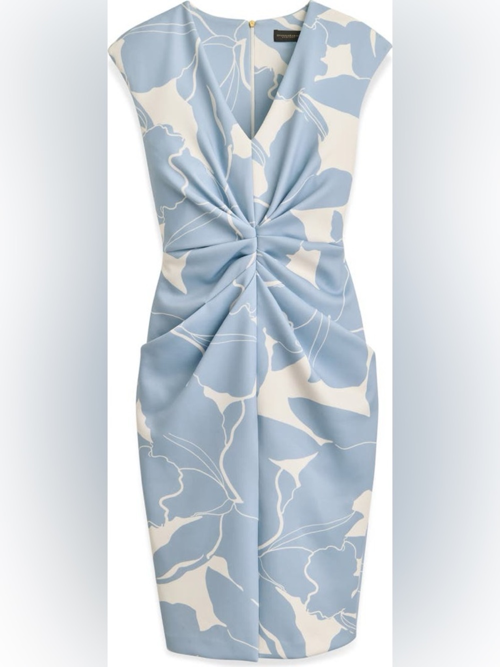 Donna Karan New York Center Ruched Floral Dress NWT Size 8 - Picture 3 of 15